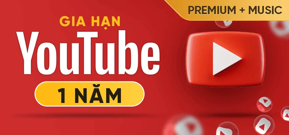 Nâng cấp Youtube Premium chính chủ 1 năm